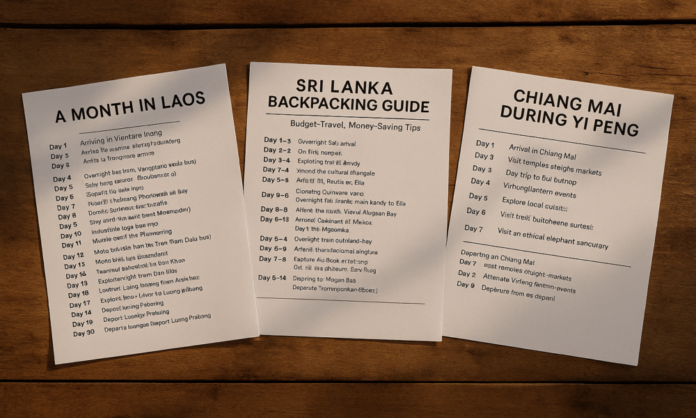 Southeast Asia on a Shoestring: Sri Lanka, Laos, and Chiang Mai Itineraries